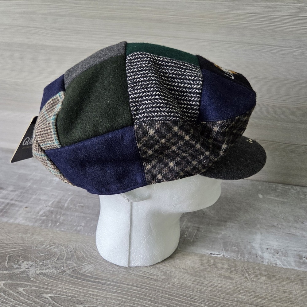 Guinness Patchwork Tweed Flat Cap Newsboy Cabbie Hat Men's Large 61cm NWT - Picture 4 of 15